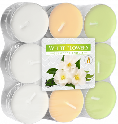 Aura čajová vonná svíčka bílé květy
