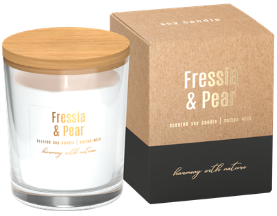 Sojová vonná svíčka Freesia - Pear