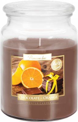 Aura vonná svíčka v dóze maxi Chocolate - Orange